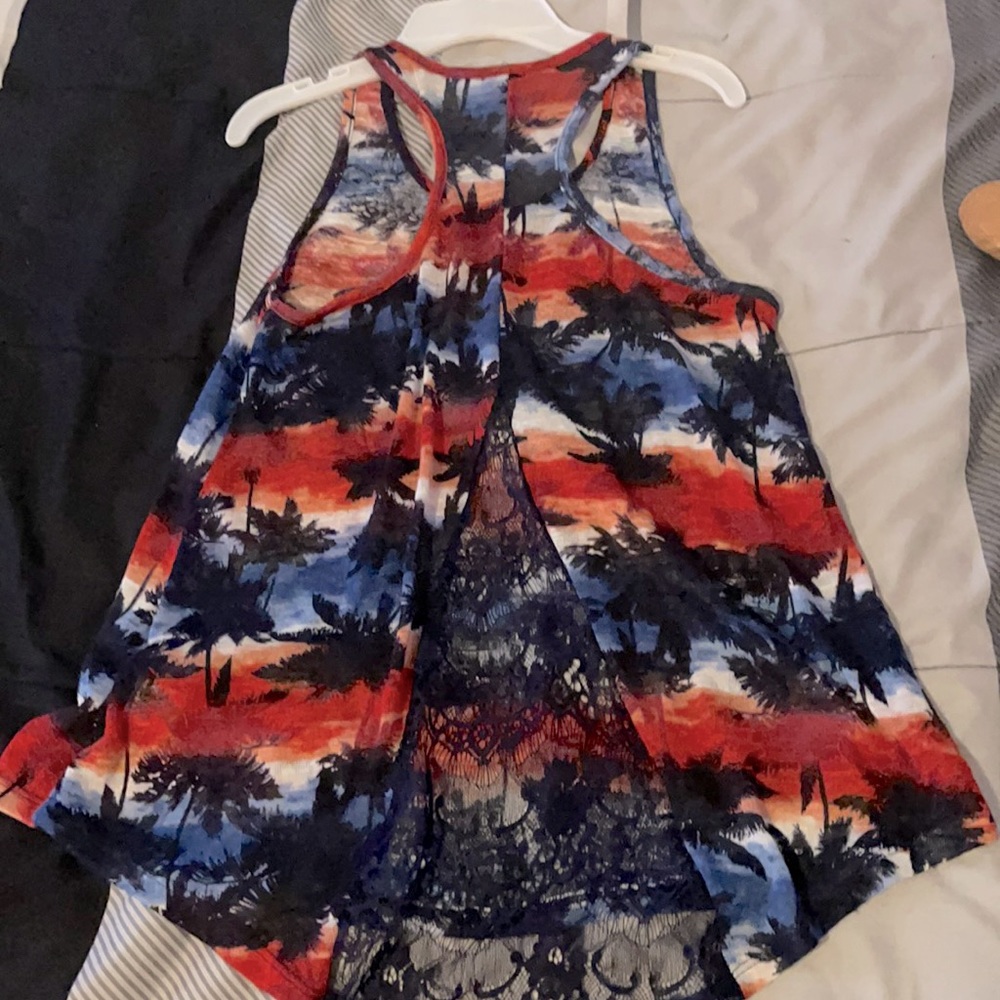 Red, white, blue top size small